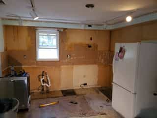 Before photo kitchen construction project