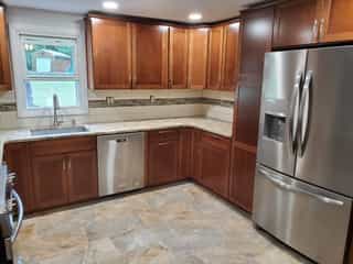 Completed kitchen construction project